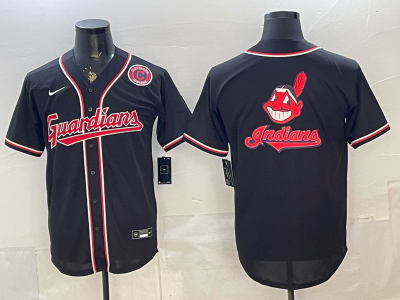 Men 2026 Cleveland Indians blank black Nike MLB Jersey 0621008